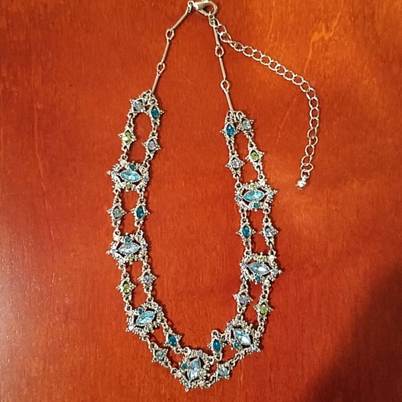 Turquoise crystal choker - Picture 1 of 4